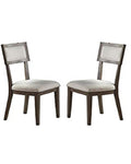 ZUN Contemporary Solid wood & Veneer Dining Room Chairs 2pcs Chair Set Cream Cushion Seat back HSESF00F1834
