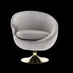 ZUN 360 Degree Swivel Cuddle Barrel Accents, Round Armchairs with Wide Upholstered, Fluffy Fabric W1539P147081
