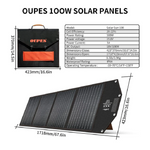 ZUN OUPES 1200W Portable Power Station+100W Solar Panel for Camping Emergency 55999913