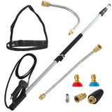 ZUN Pressure Washer Extension Wand, 18ft High Power Telescoping Pressure Washer Wand with 3/8 Inch Quick W2225142621