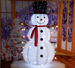 ZUN 4ft 100LED 20 Lanterns Cashmere Fabric Retractable Snowman Garden Snowman Decoration 87050130