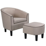 ZUN JST Accent Chair with Ottoman, Modern Accent Arm Chair with Footrest, Suit for Living Room Bedroom W1958123659