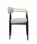 ZUN Modern Contemporary 2pcs Side Chairs Gray Fabric Upholstered Ultra Stylish Chairs Set B011139603