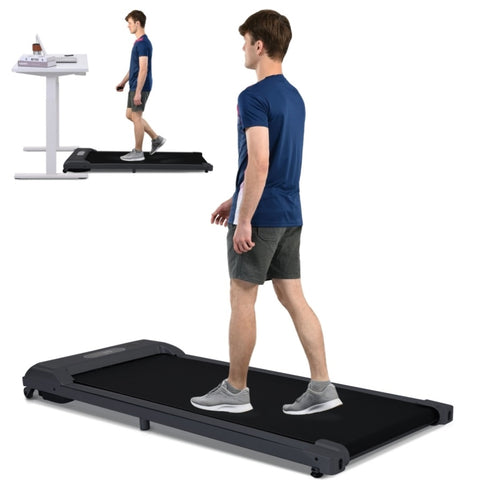 ZUN 2 in 1 Under Desk Electric Treadmill 2.5HP, with Bluetooth APP and speaker, Remote Control, Display, MS299246AAB