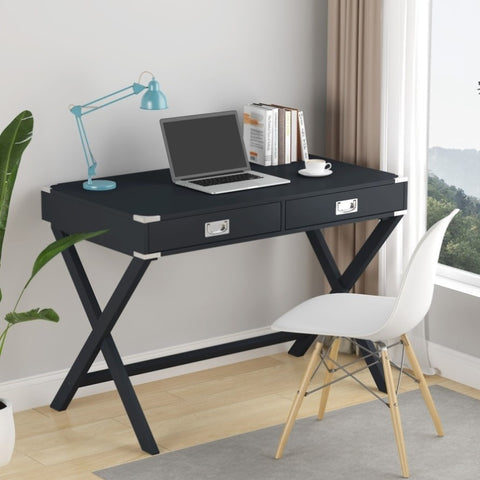 ZUN Computer Desk with Storage, Solid Wood Desk with Drawers, Modern Study Table for Home Office,Small W1781103706