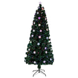 ZUN 6FT Small Light Fiber Optic Christmas Tree 230 Branches 59297514
