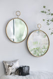 ZUN 26" x 32" Circle Wall Mirror with Gold Metal Frame, Accent Mirror for Living Room, Entryway, Office W2078124344