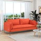 ZUN 76.2" Modern Style 3 Seat Sofa Linen Fabric Upholstered Couch Furniture 3-Seats Couch for Different WF292374AAG