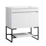 ZUN 30" Bathroom Vanity with Sink,Bathroom Vanity Cabinet with One Soft Close Cabinet Doors & soft-close W1882P144756