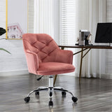ZUN COOLMORE Velvet Swivel Shell Chair for Living Room ,Office chair , Modern Leisure Arm Chair Bean red W39537646