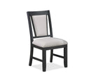 ZUN 2pc Contemporary Dining Side Chair Upholstered Padded Seat Back Gray Finish Wooden Furniture Dining B011P146013