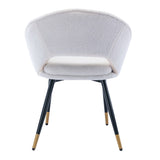ZUN Hengming Dining Chairs, Modern Dining Room Chair Accent Chair with Metal Legs for Living Room W21236706