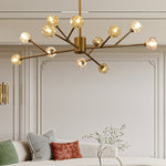 ZUN Modern American chandelier golden iron -12 bulb W1169114555