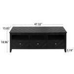 ZUN 3 drawer TV stand,mid-Century Modern Style,Entertainment Center with Storage, Media Console for W688104181