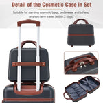 ZUN Hardshell Luggage Sets 4 Pieces 20"+24"+28" Luggages and Cosmetic Case Spinner Suitcase with TSA PP315069AAB
