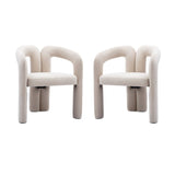 ZUN COOLMORE Contemporary Designed Fabric Upholstered Accent/Dining Chair /Barrel Side Chairs Kitchen W395103720