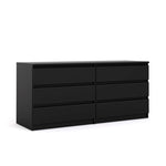 ZUN 6 Drawer Double Dresser, Black 81076220