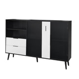 ZUN U_STYLE Featured Two-door Storage Cabinet with Two Drawers and Metal Handles, Suitable for WF317508AAK