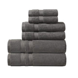 ZUN 100% Cotton Feather Touch Antimicrobial Towel 6 Piece Set B03595635