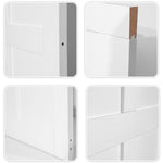 ZUN CRAZY ELF 36" x 80" Five Grid Real Primed Door Slab, DIY Panel Door, Modern Interior Barn Door, W936104294