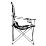 ZUN Medium Camping Chair Fishing Chair Folding Chair Black Gray 38883935