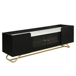 ZUN ON-TREND Sleek Design TV Stand with Fluted Glass, Contemporary Entertainment Center for TVs Up to WF314501AAB