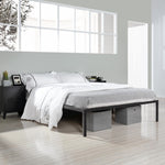 ZUN Modern Full Metal Queen Size Bed with Slat Support - NO Mattress - No Box Spring Needed W131456955