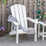 ZUN Adirondack Chair, Faux Wood Patio & Fire Pit Chair, Weather Resistant HDPE for Deck, Outside Garden, W2225142507