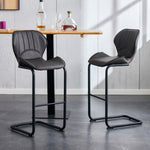 ZUN Bar chair modern design for dining and kitchen barstool with metal legs set of 4 W21053647