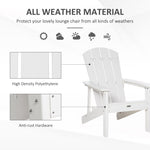 ZUN Adirondack Chair, Faux Wood Patio & Fire Pit Chair, Weather Resistant HDPE for Deck, Outside Garden, W2225142507