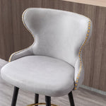 ZUN Counter Height 25" Modern Leathaire Fabric bar chairs,180&deg; Swivel Bar Stool Chair for Kitchen,Tufted 55431619