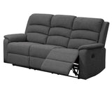 ZUN Modern Dark Gray Color Burlap Fabric Recliner Motion Sofa 1pc Plush Couch Manual Motion Sofa Living B011133823