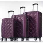 ZUN 3 Piece Luggage Set Suitcase Set, ABS Hard Shell Lightweight Expandable Travel Luggage with TSA PP314129AAI