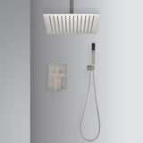 ZUN Ceiling Mounted Shower System Combo Set with Handheld and 16"Shower head 88852014