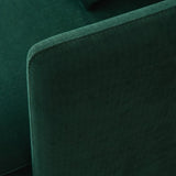 ZUN Modern Upholstered Loveseat Sofa,Emerald Cotton Linen-63.8'' W24757849