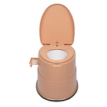 ZUN Portable Toilet with Non-slip Mat Brown 79167273