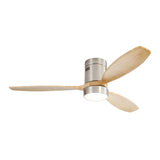 ZUN 52 Inch Wood Ceiling Fan with Lights Remote Control,Quiet DC Motor 3 Blade Ceiling Fans for Patio W934P147090