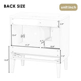 ZUN 30" Bathroom Vanity without Sink, Base Only, Bathroom Cabinet with Doors and Drawer, Solid Frame and WF306422AAE