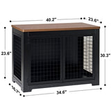 ZUN Furniture style dog cage, wooden dog cage, double door dog cage, side cabinet dog cage, Dog crate W1687106560