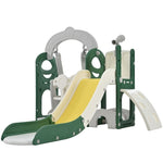 ZUN Toddler Slide and Swing Set 5 in 1, Kids Playground Climber Slide Playset with Telescope, PP321359AAL