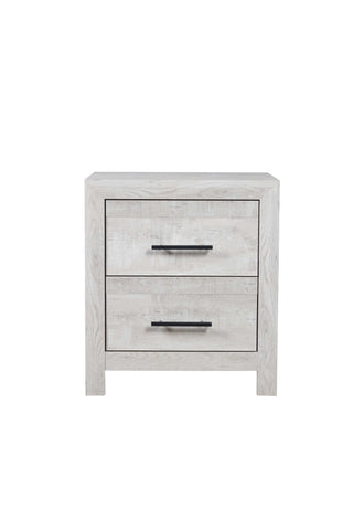 ZUN Denver Modern Style 2-Drawer Nightstand Made with Wood in Gray B009P152651