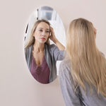 ZUN Frameless Beveled Wall Mounted Bathroom Mirror, HD Makeup Mirror, 25" Round Mirror W760102776