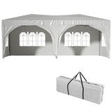 ZUN 10'x20' EZ Pop Up Canopy Outdoor Portable Party Folding Tent with 6 Removable Sidewalls Carry Bag W1212136041