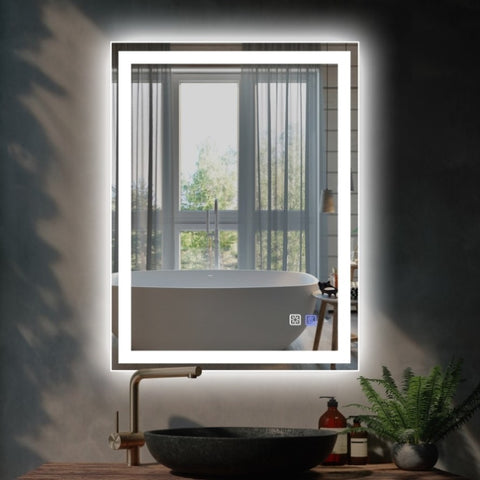 ZUN LED Bathroom Vanity Mirror with Light,24*32 inch, Anti Fog, Dimmable,Color Temper 5000K,Backlit + W1135P154131