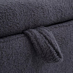 ZUN 50 inchesMulti-functional long rectangular bed end storage sofa stool teddy fleece W1278122698