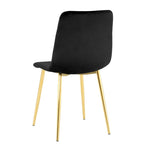 ZUN Modern simple light luxury dining black home bedroom stool back dressing student desk W210122575