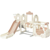 ZUN Kids Swing-N-Slide with Bus Play Structure, Freestanding Bus Toy with&Swing for Toddlers, Bus PP299290AAH