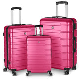 ZUN Luggage Suitcase 3 Piece Sets Hardside Carry-on luggage with Spinner Wheels 20"/24"/28" W1625122322
