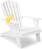 ZUN Polystyrene Adirondack Chair - White MBM-PKD02-WT