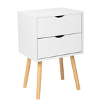 ZUN 40*30*60cm Simple And Modern White Cabinet, Wood Color Legs, MDF Spray Paint, High Legs, Two 81927349